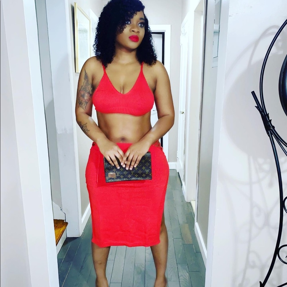 Women two piece skirt set